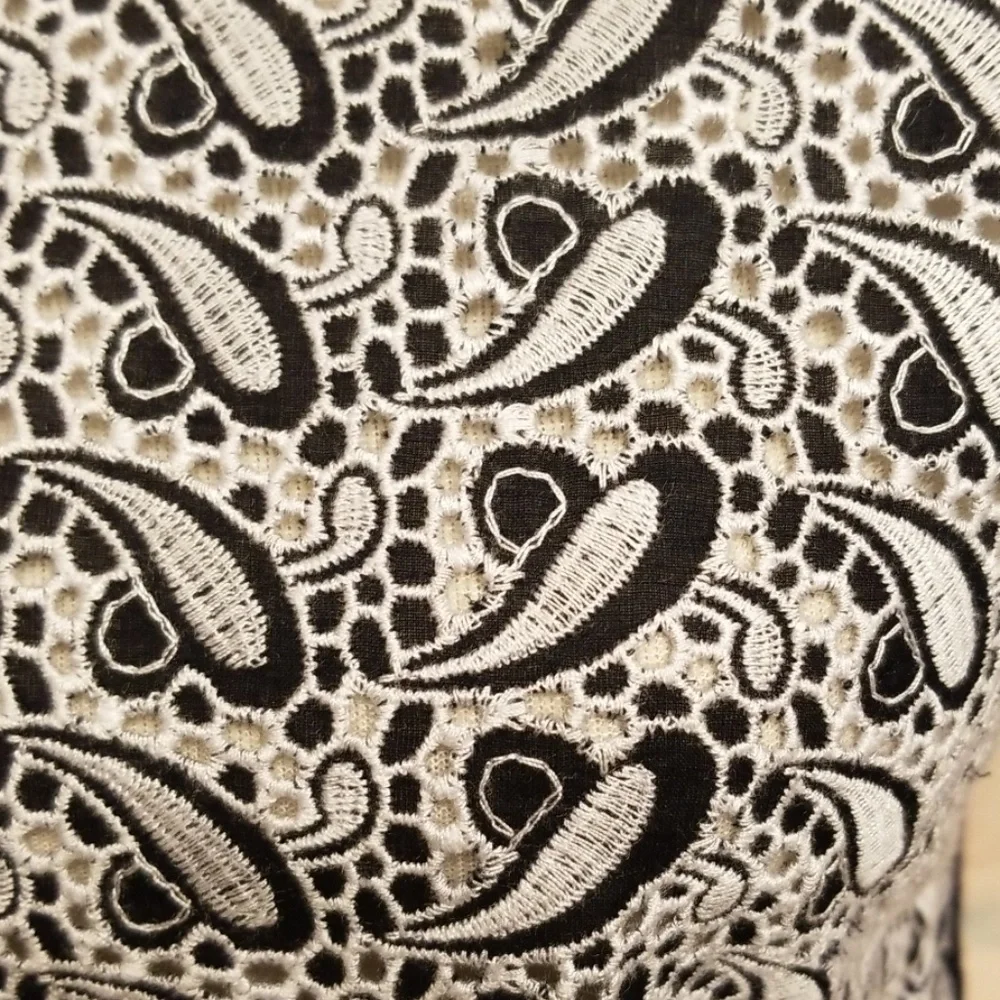 J. Crew paisley eyelet top